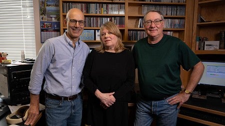 three radio announcers