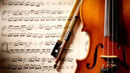 Violin and sheet music Violin and sheet music